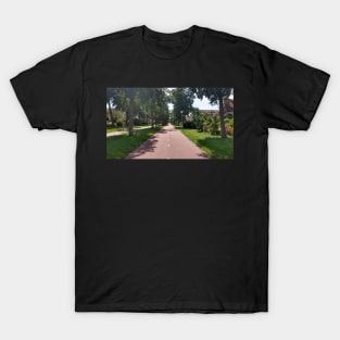 Dutch Cycle Path in suburb of Amsterdam T-Shirt